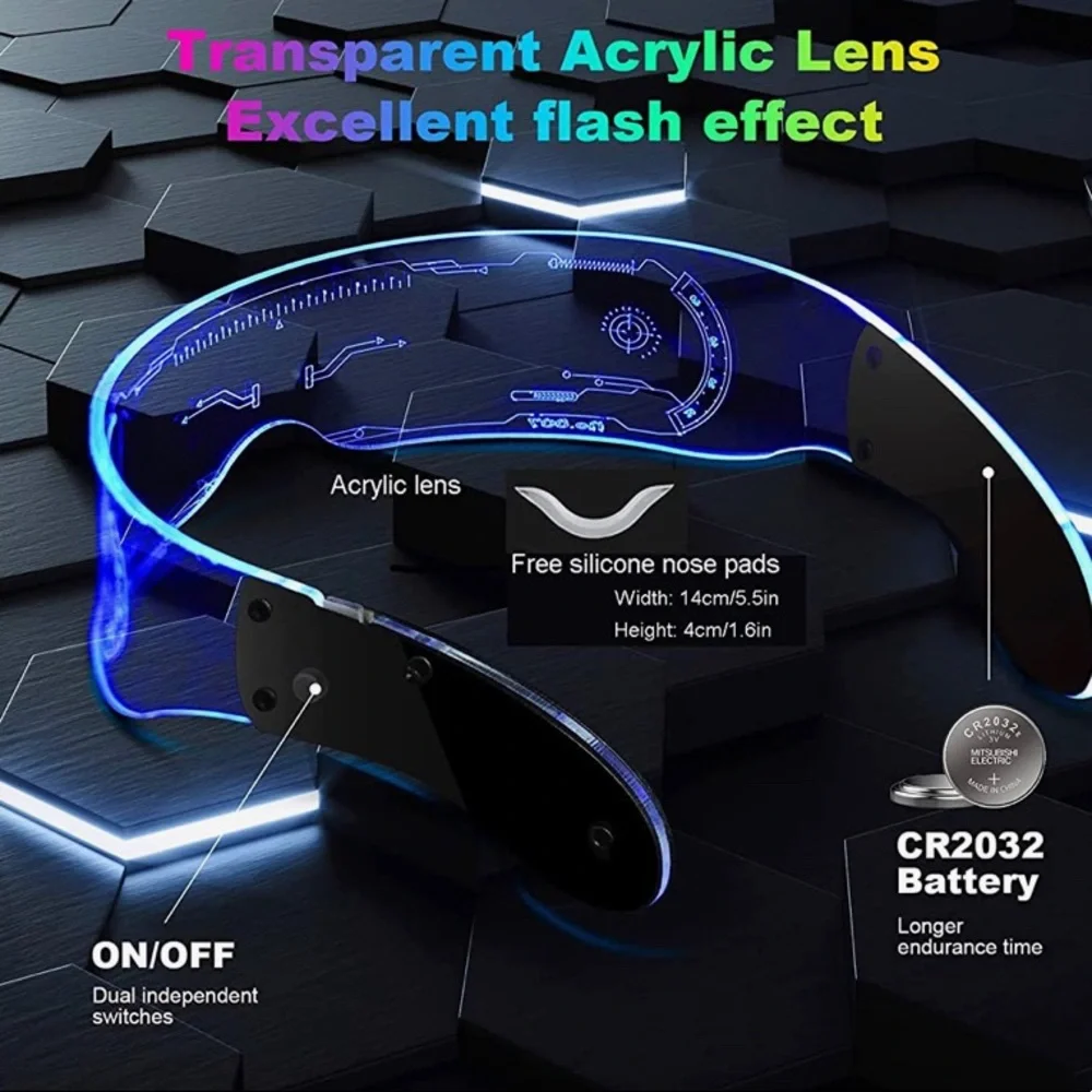 Rave led light glasses